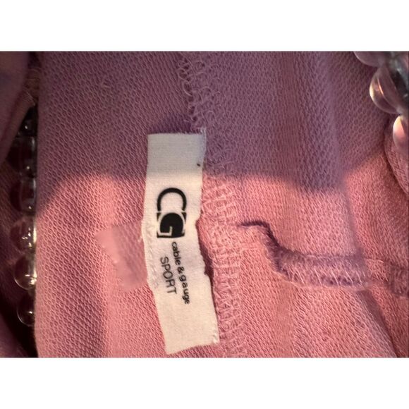 cable & Gauge C & G plus size 3xl   Rose blush pink hooded side snap short/top - Picture 3 of 3